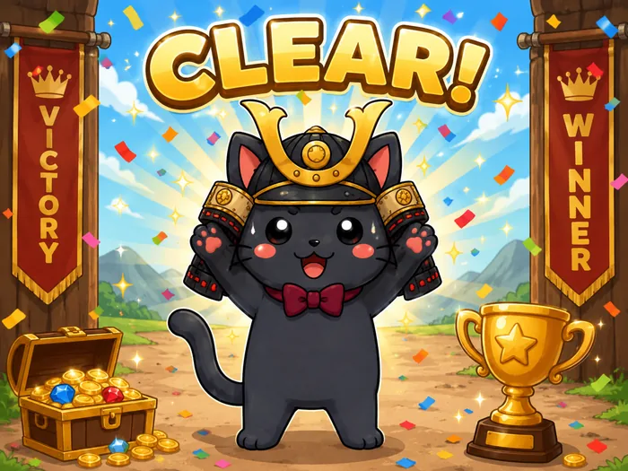 CLEAR! 勝利のもふねこ